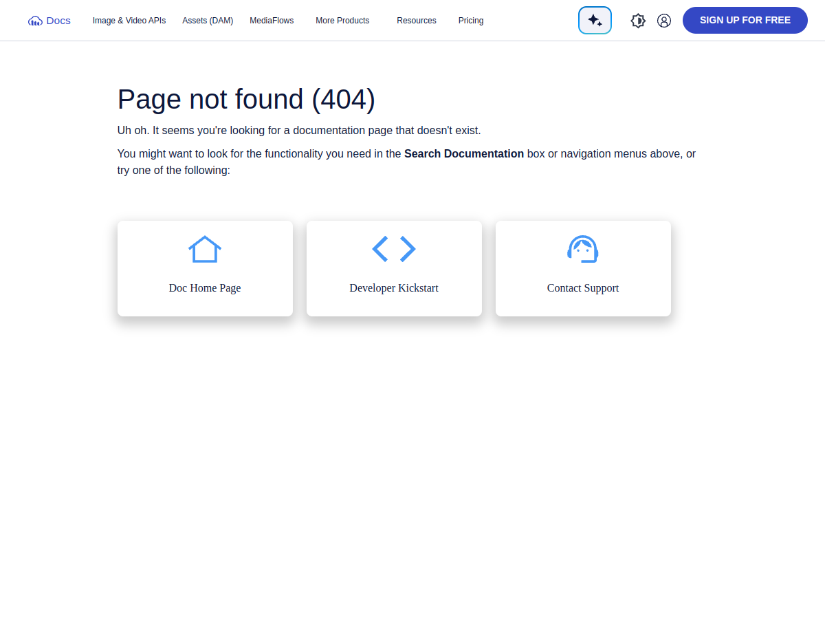 Cloudinary example page screenshot