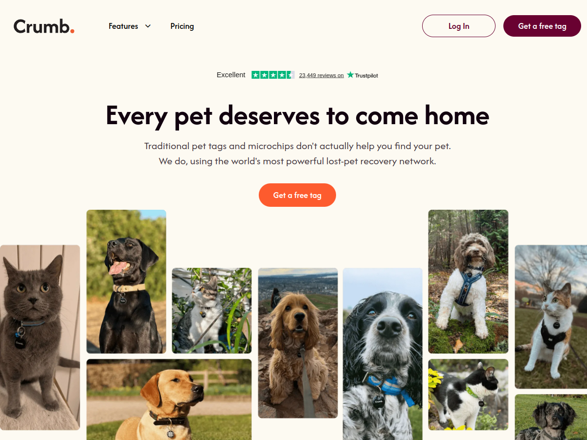 Screenshot of crumb.pet