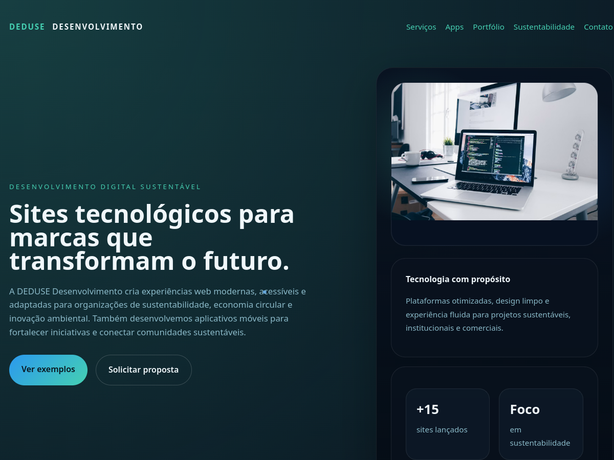 Miniatura do site DEDUSE Desenvolvimento