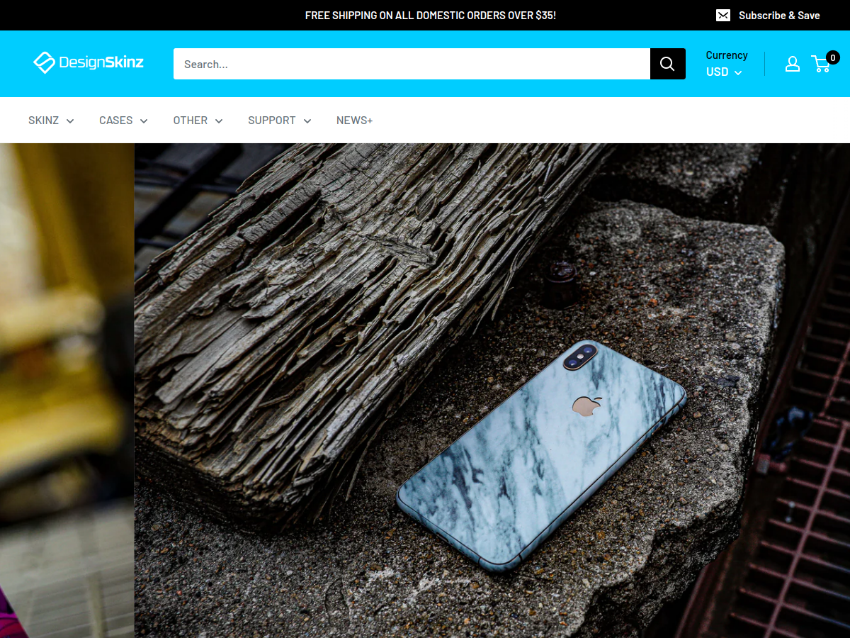 Design Skinz Shopify store preview
