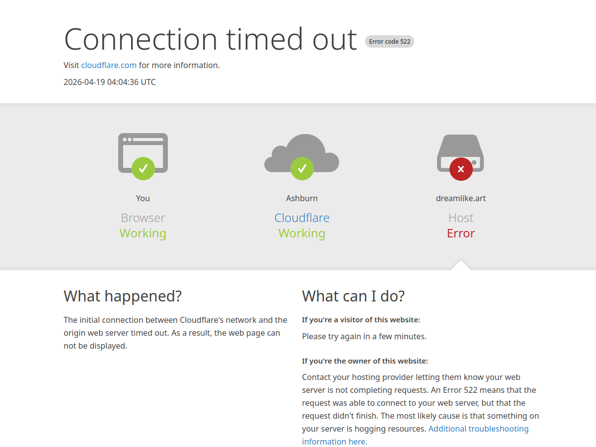 Dreamlike example page screenshot