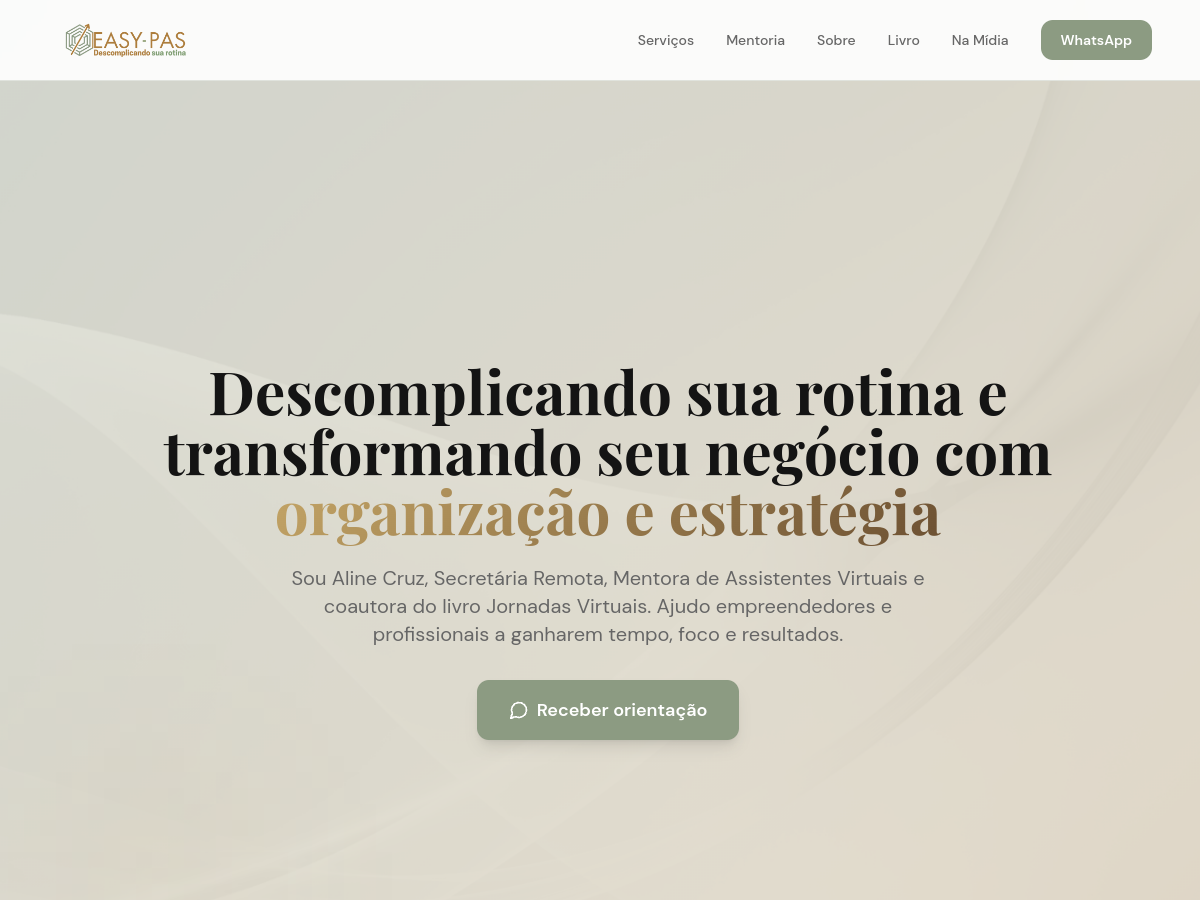Prévia do site Easy-PAS