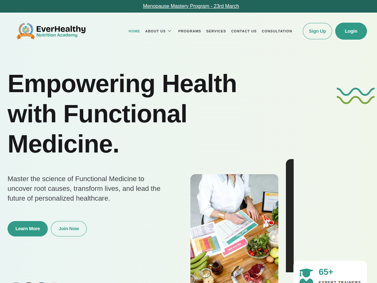 EverHealthy Nutrition website