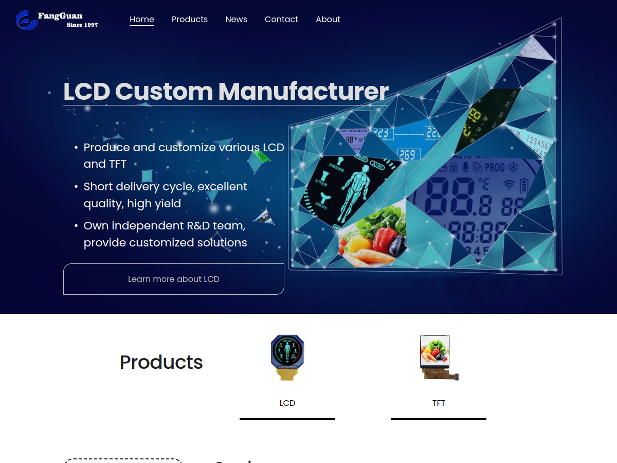 Screenshot of fglcd.com