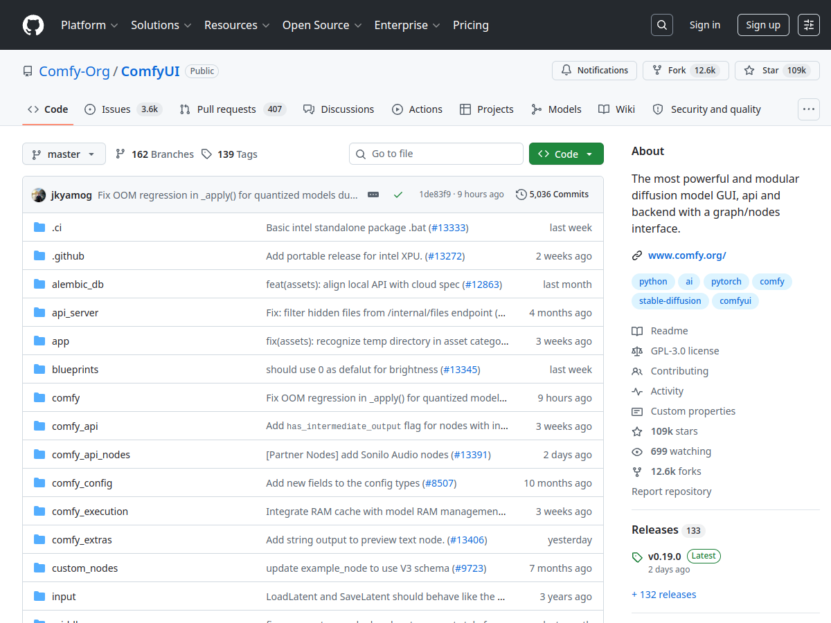 ComfyUI example page screenshot