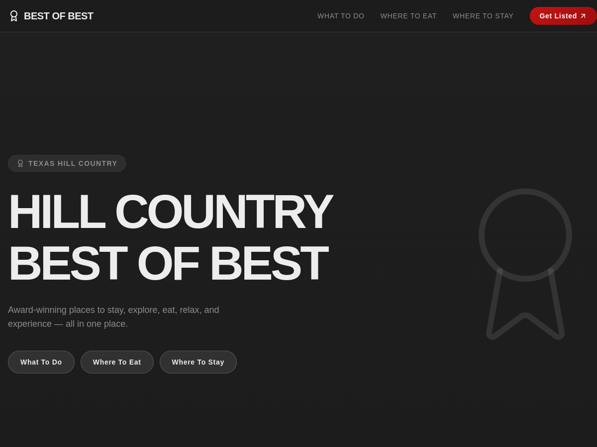 Hill Country Best Of Best website screenshot