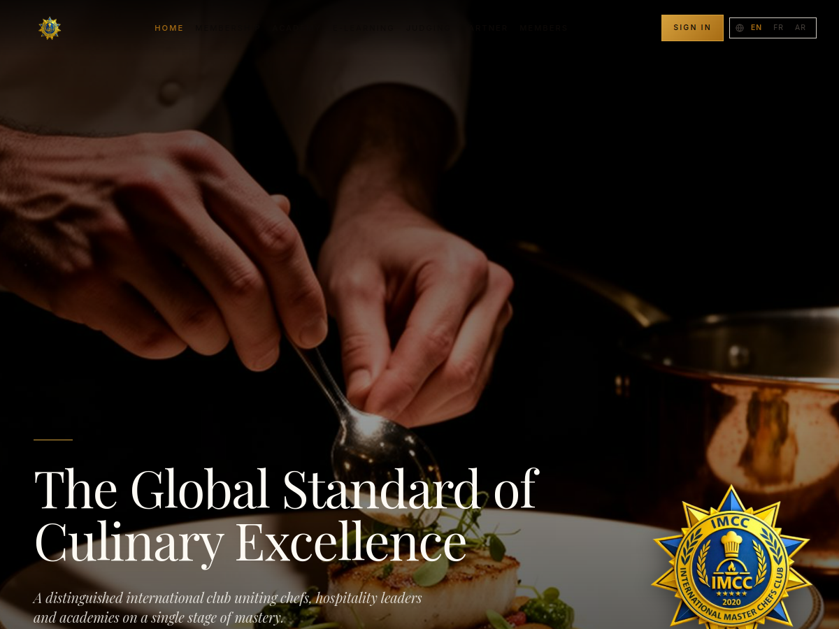 IMCC International website screenshot