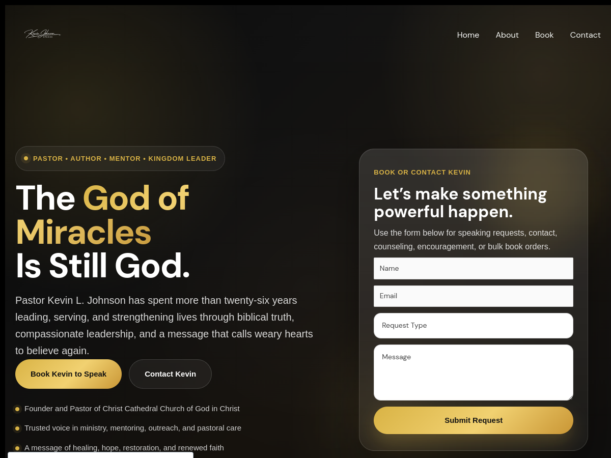 Preview of kevinjohnsonsspeaks.com