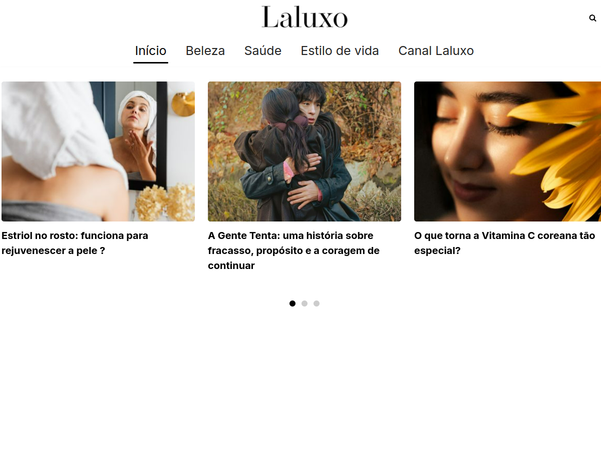 Captura do site Laluxo