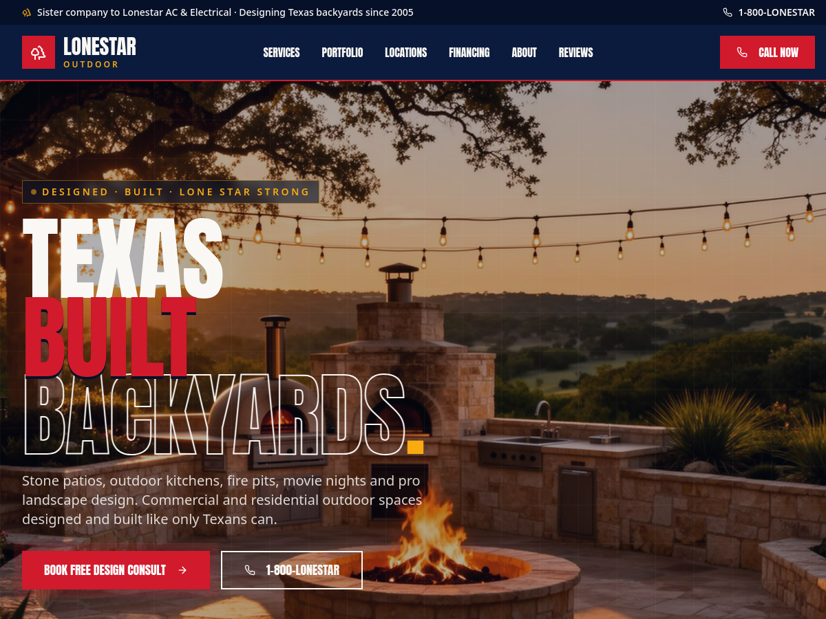 Lonestar Outdoor SA website screenshot