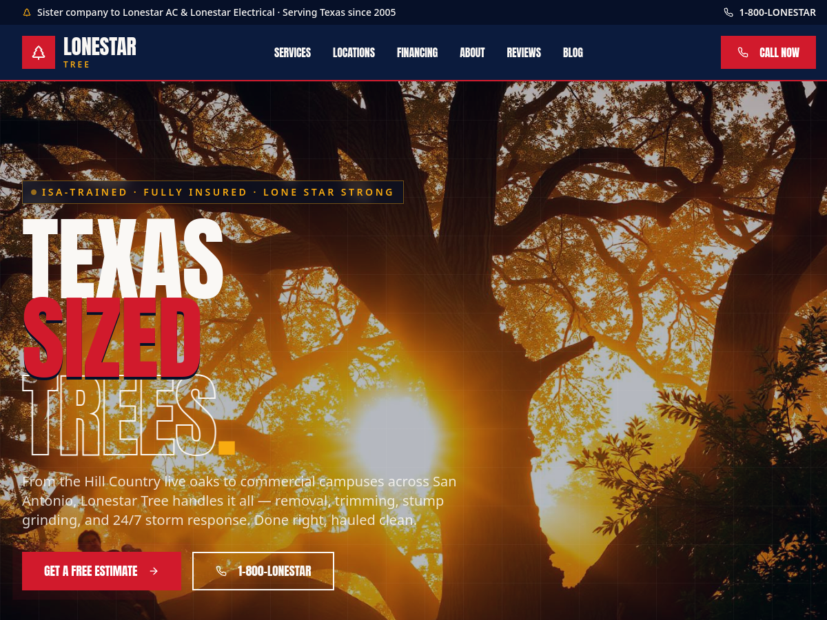 Lonestar Tree SA website screenshot