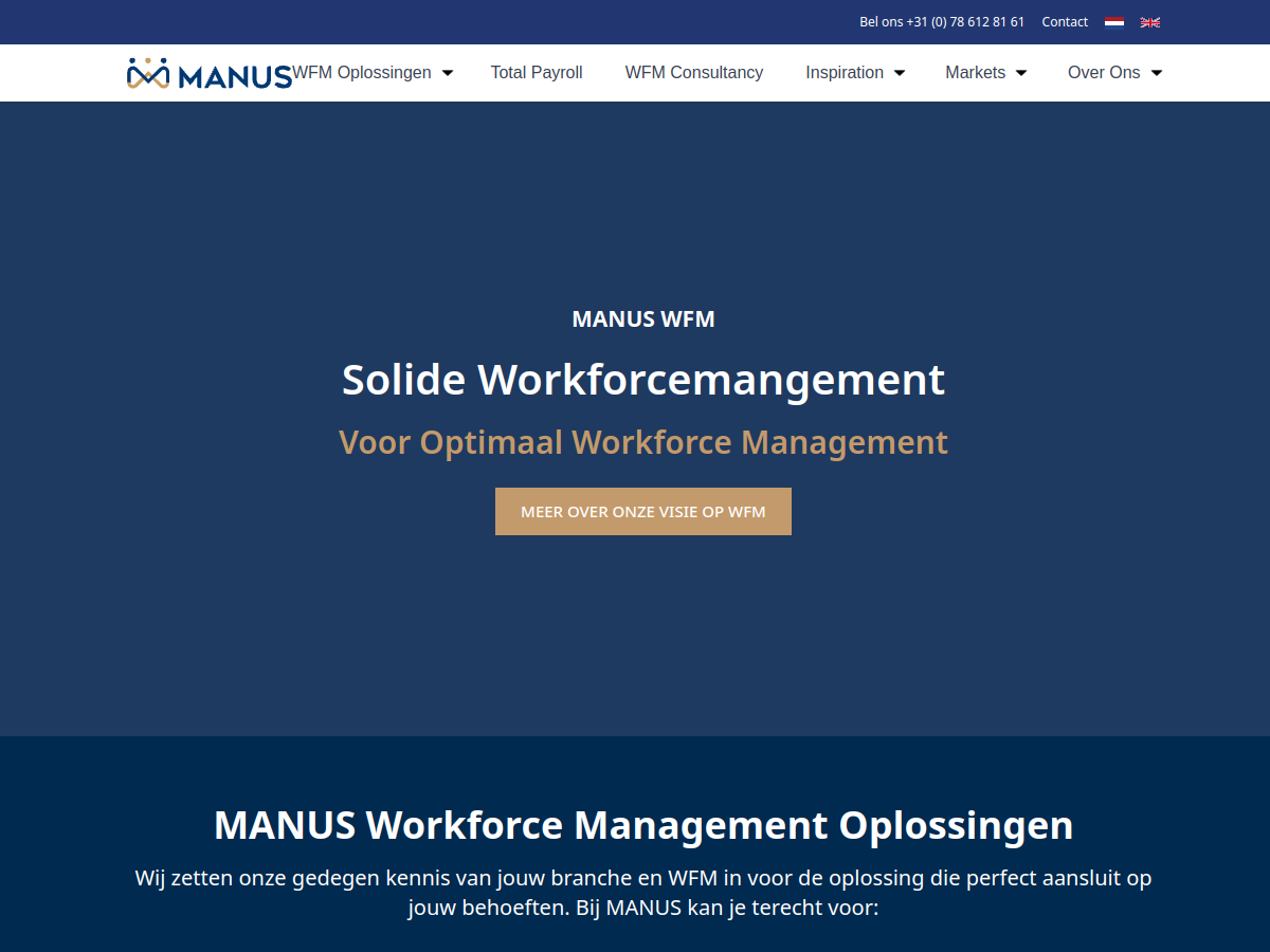 Manus homepage screenshot