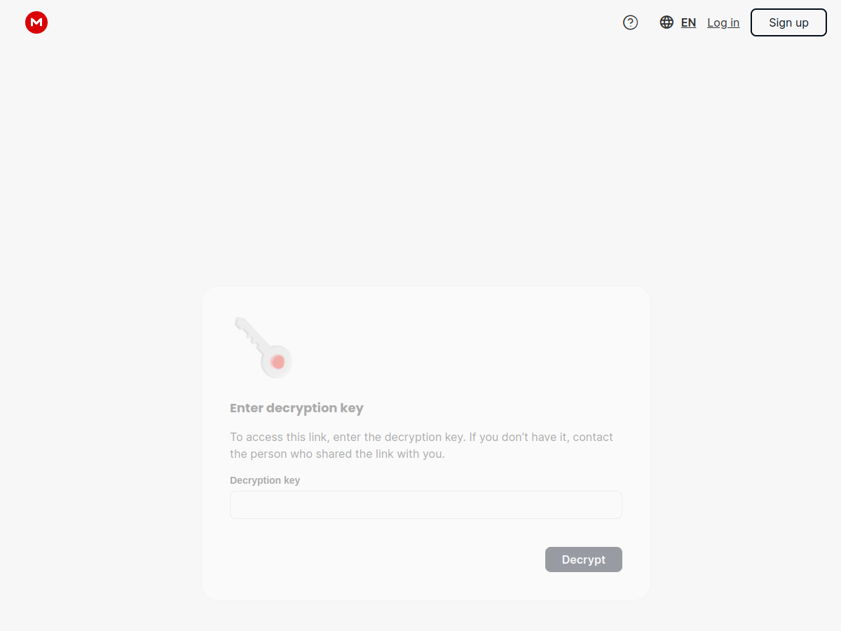 Screenshot of mega.nz