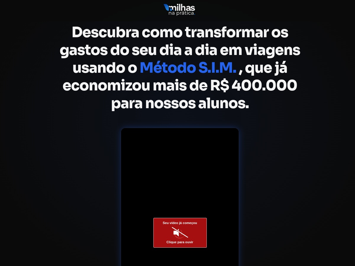 Site Milhas na Prática