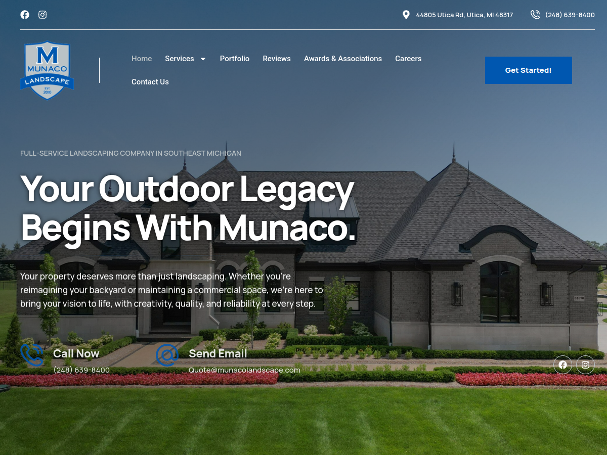 Munaco Landscape website screenshot