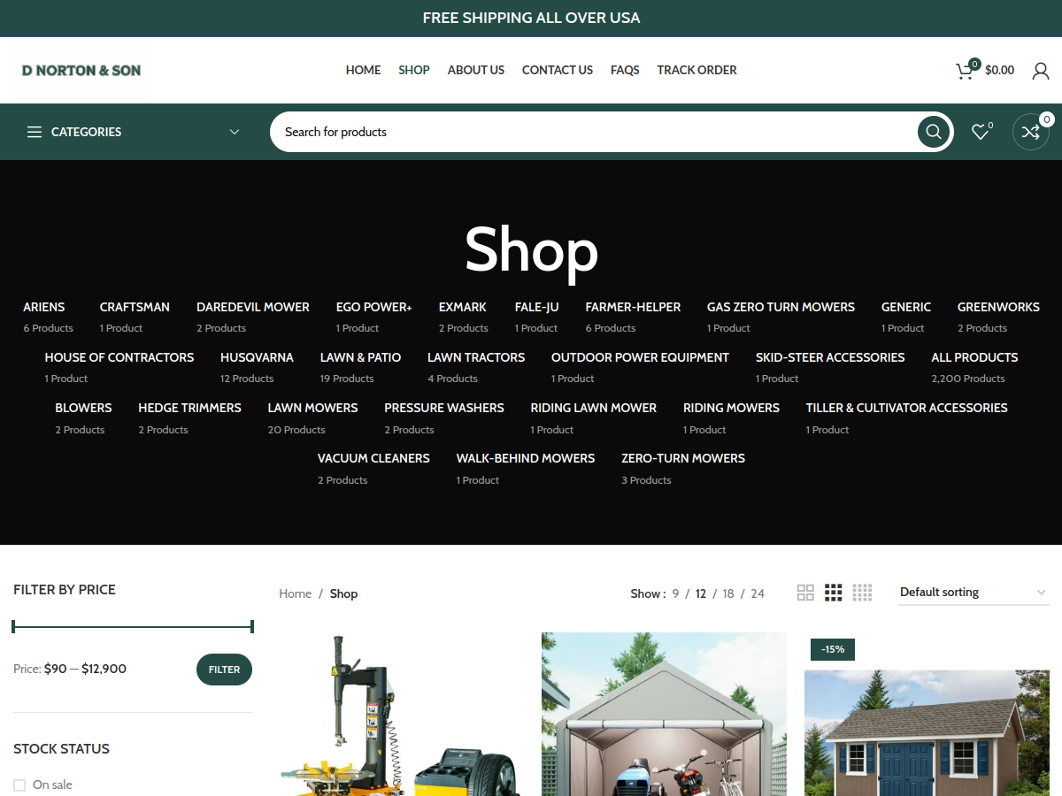 Screenshot of nortonironmonger.co.uk