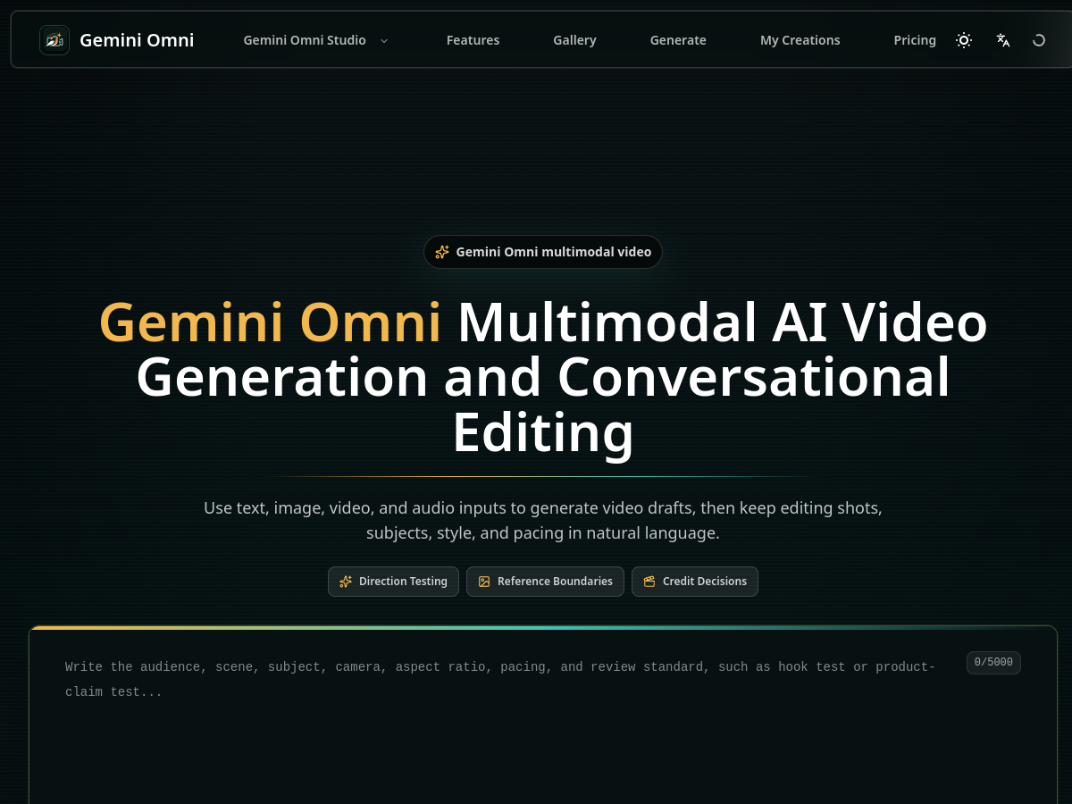 Screenshot of omnigemini.io