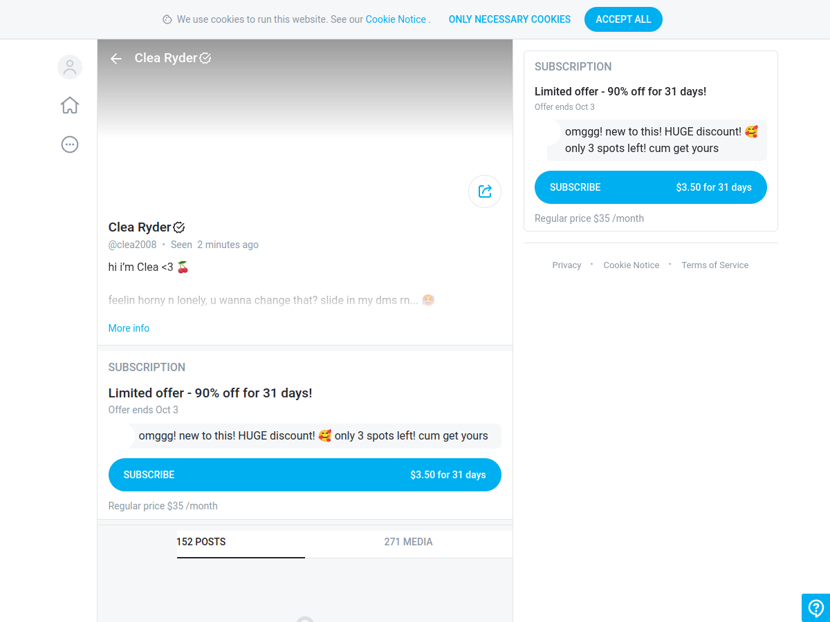 Screenshot of onlyfans.com