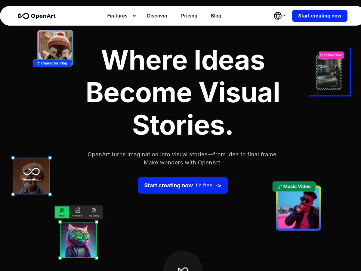 OpenArt example page screenshot