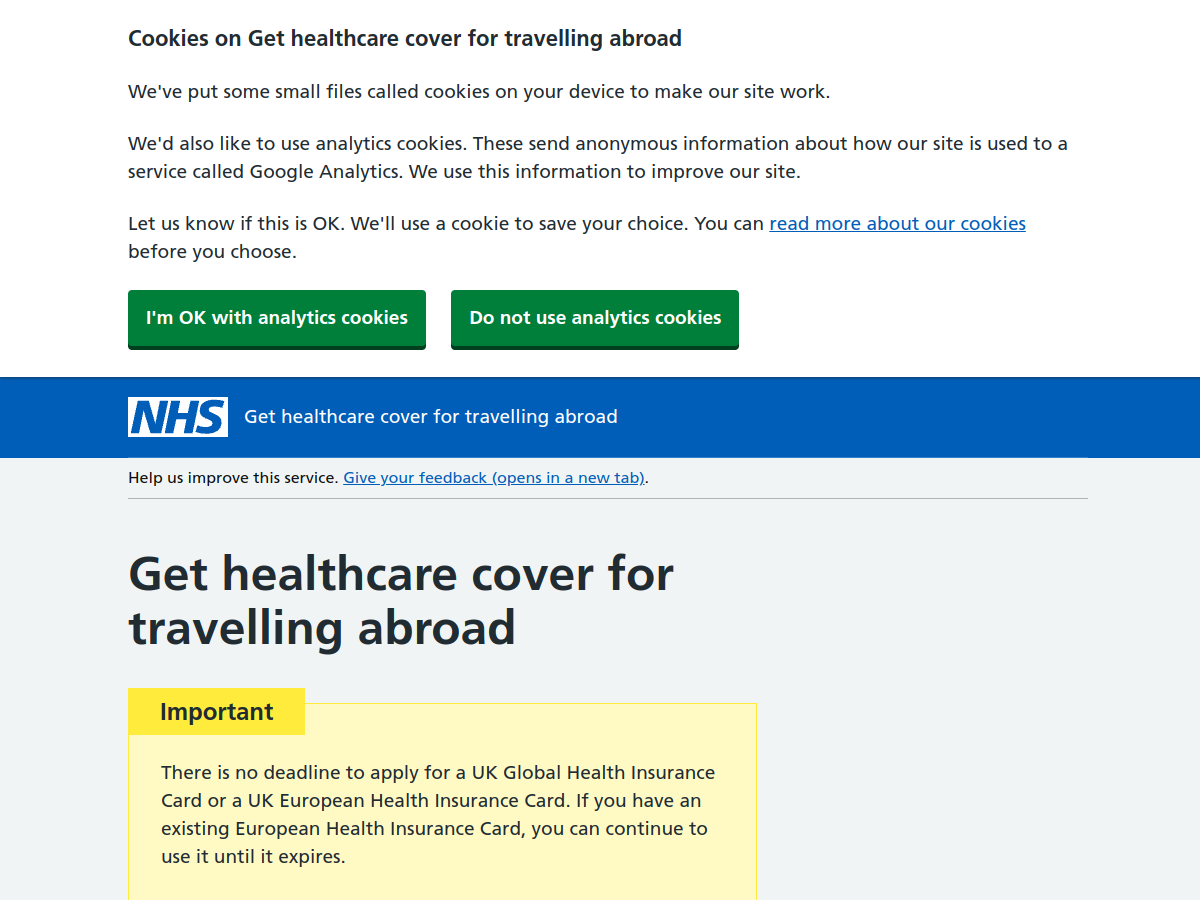 Screenshot of overseas-healthcare.nhsbsa.nhs.uk