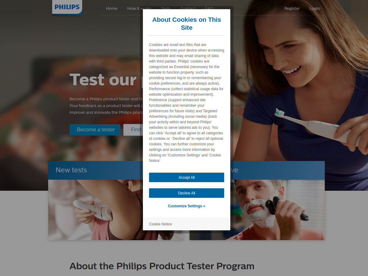 Screenshot of philipsb2c.my.site.com