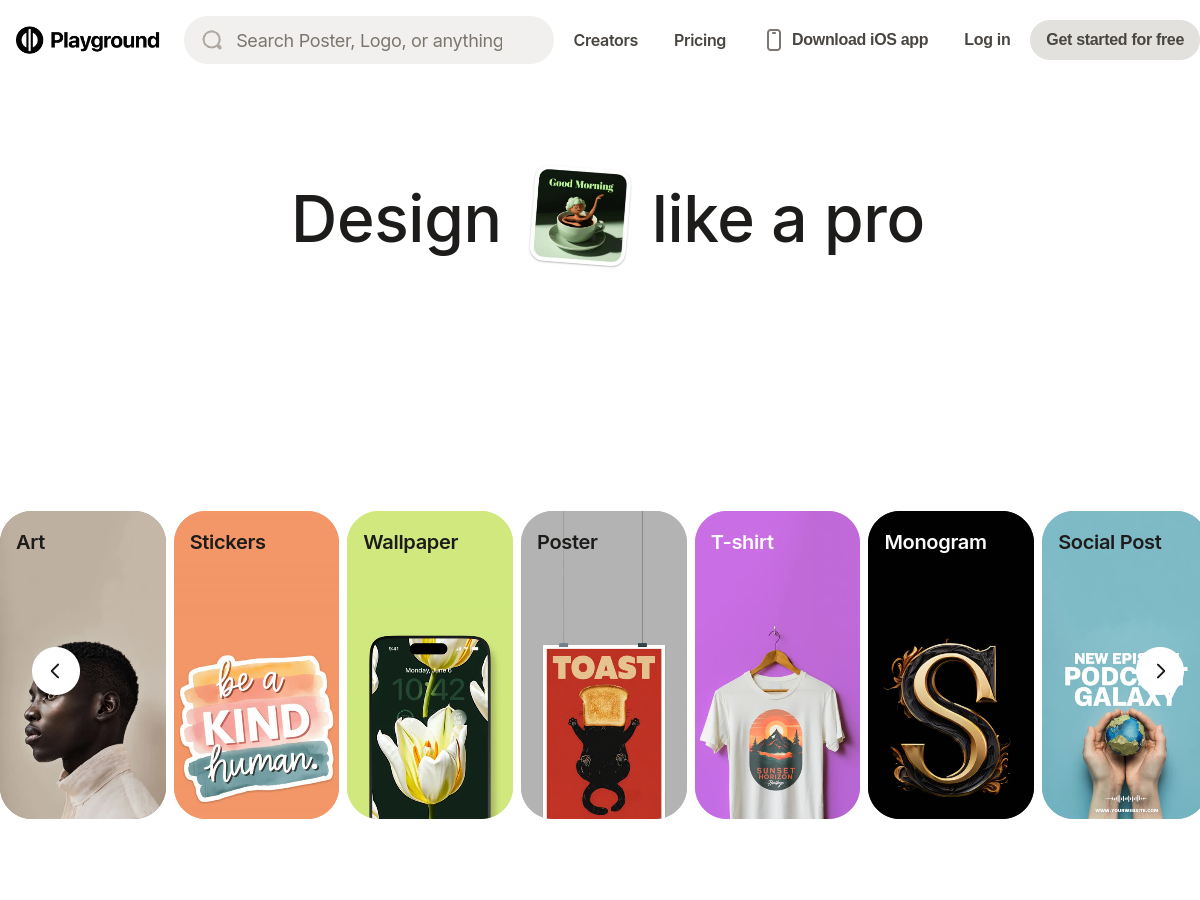 Playground AI example page screenshot