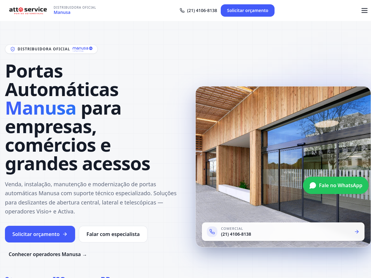 Prévia do site Porta Manusa