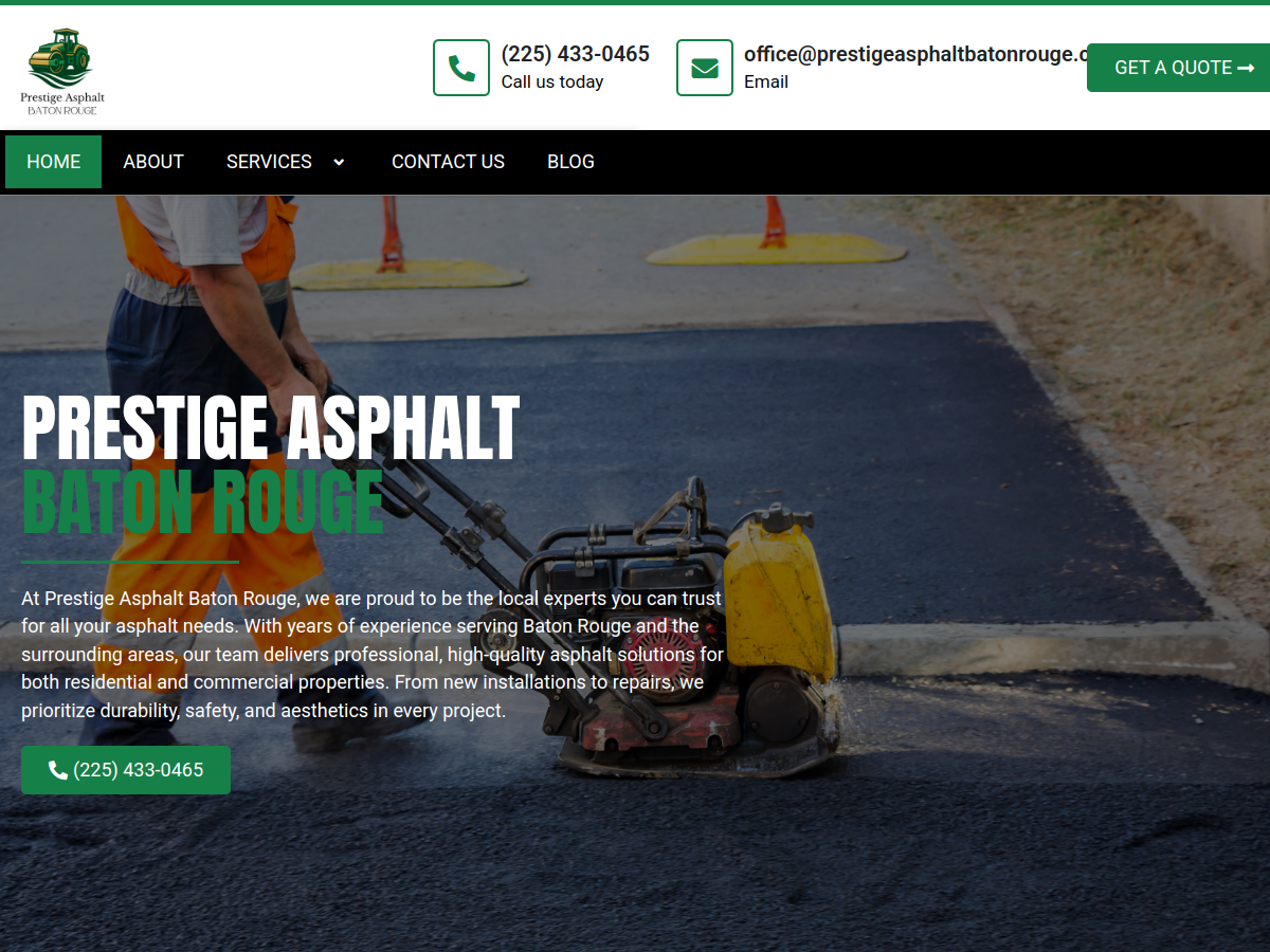 Prestige Asphalt website