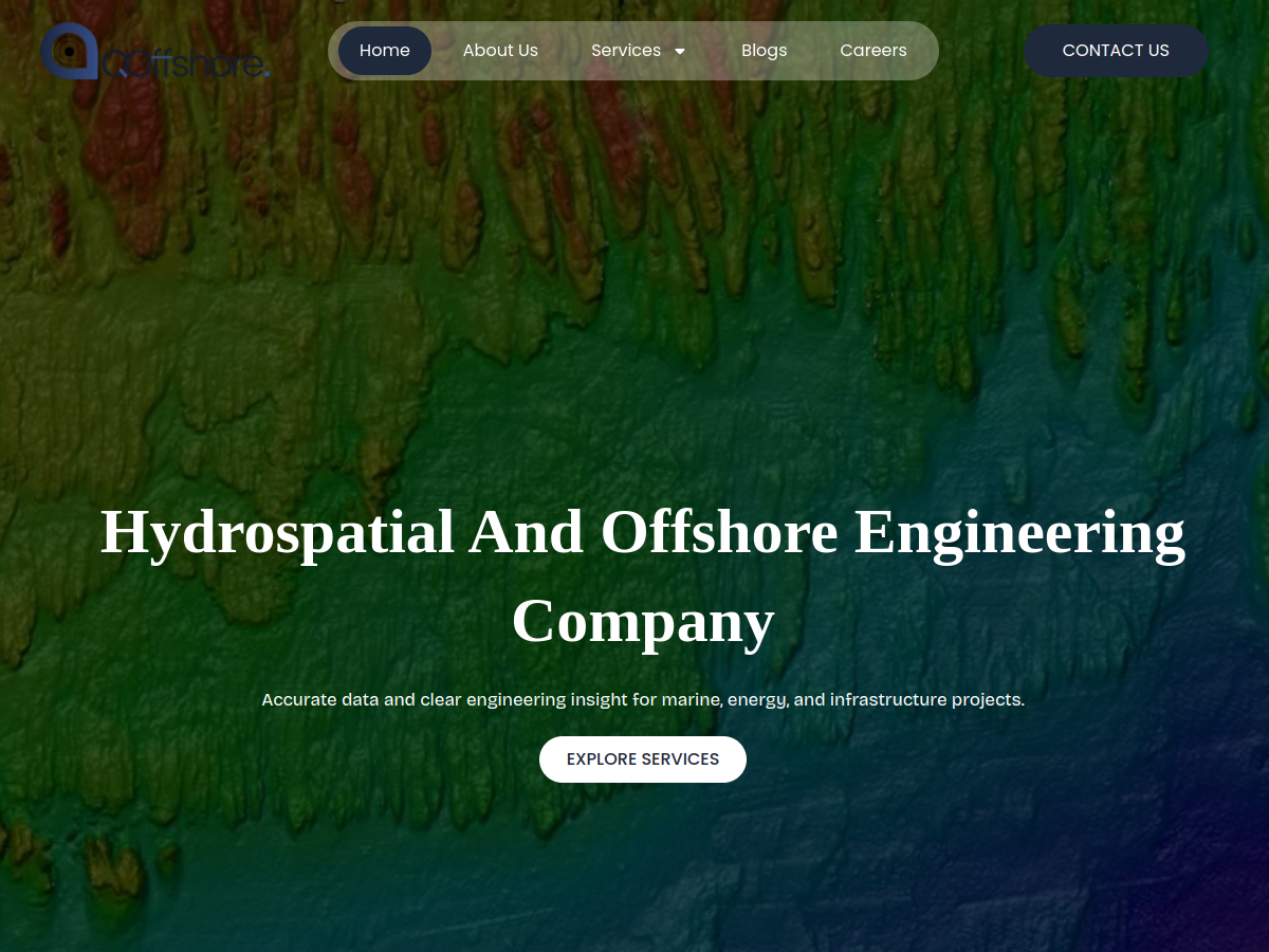 Screenshot of the Q Offshore website homepage