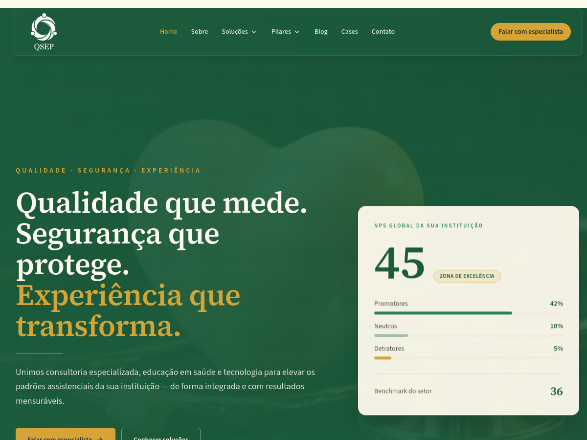 Prévia do site QSEP