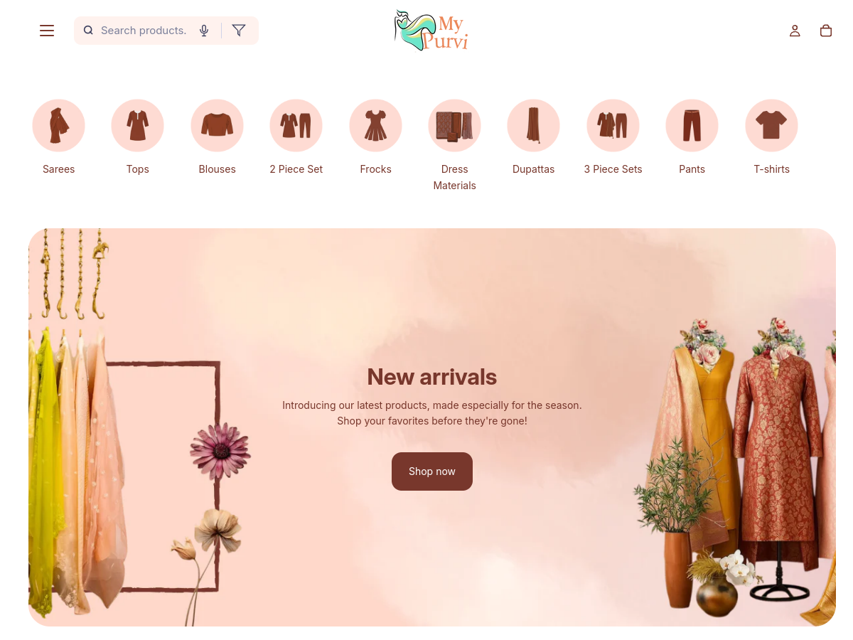 MyPurvi Reseller website screenshot