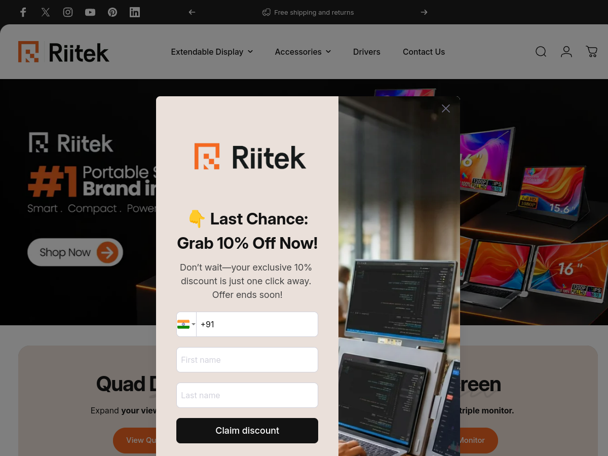 Riitek website preview