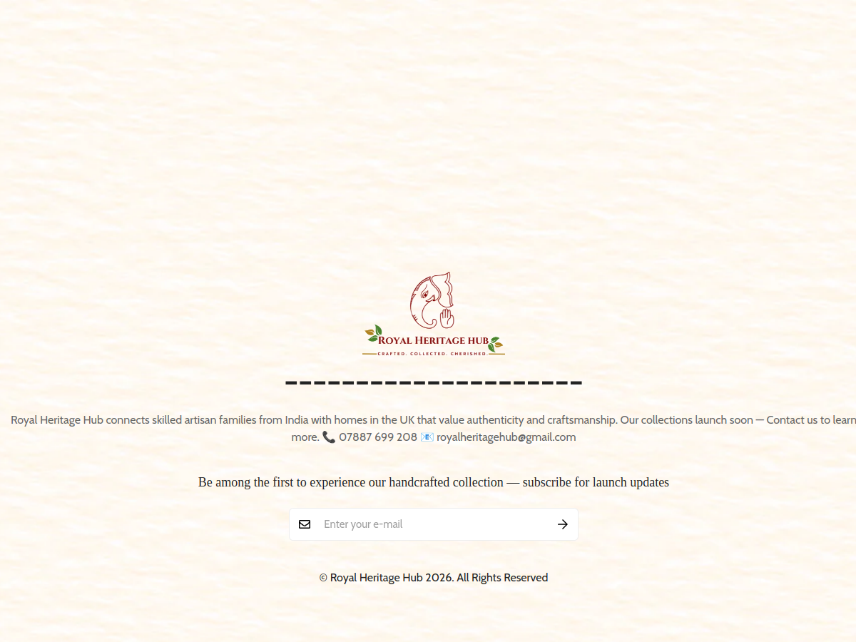 Royal Heritage Hub website screenshot