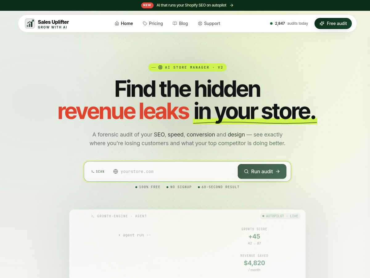 Sales Uplifter website preview