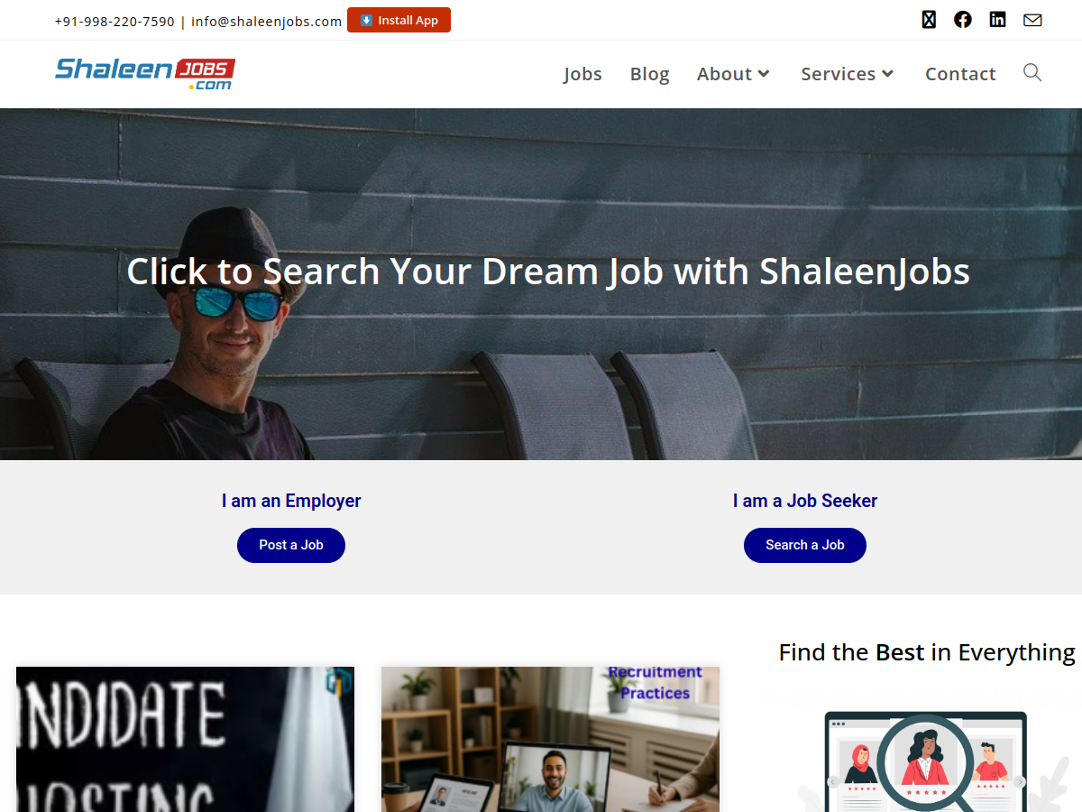 Shaleen Jobs website preview
