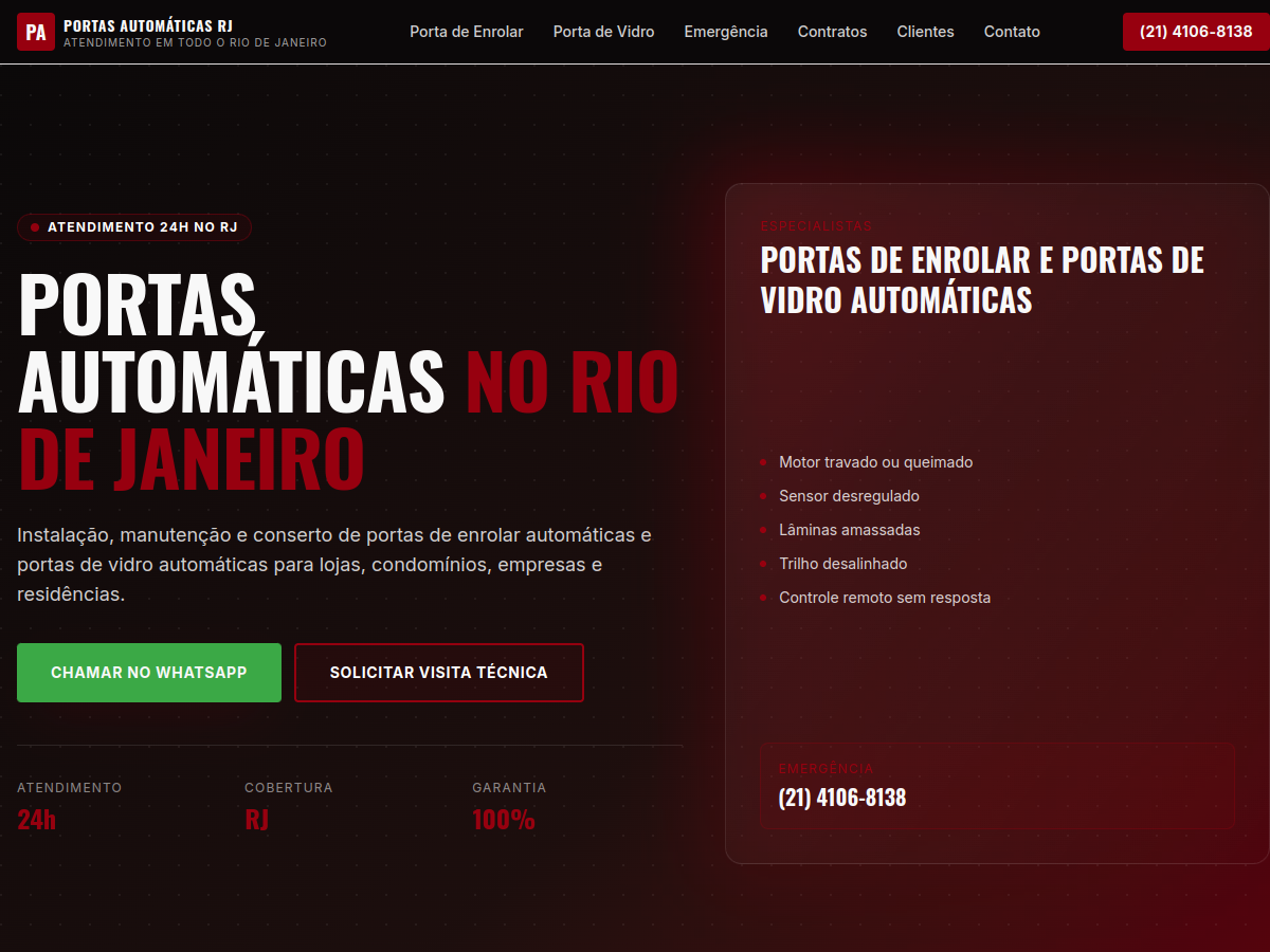Prévia do site SOS Portas Automáticas