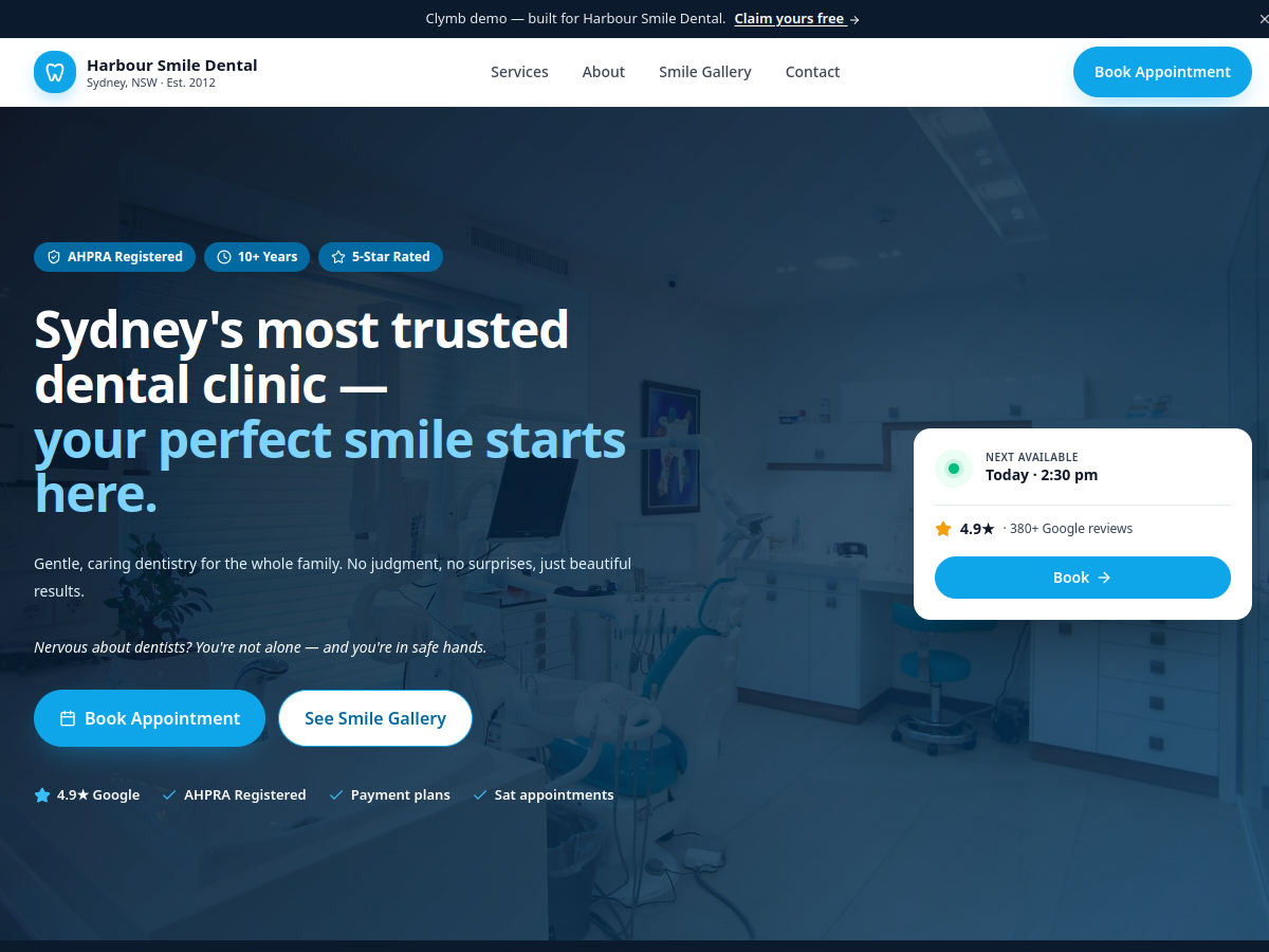 Harbour Smile website preview