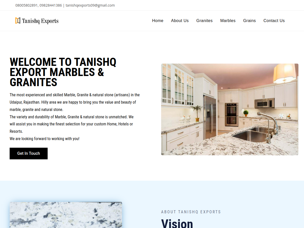 Tanishq Export website preview