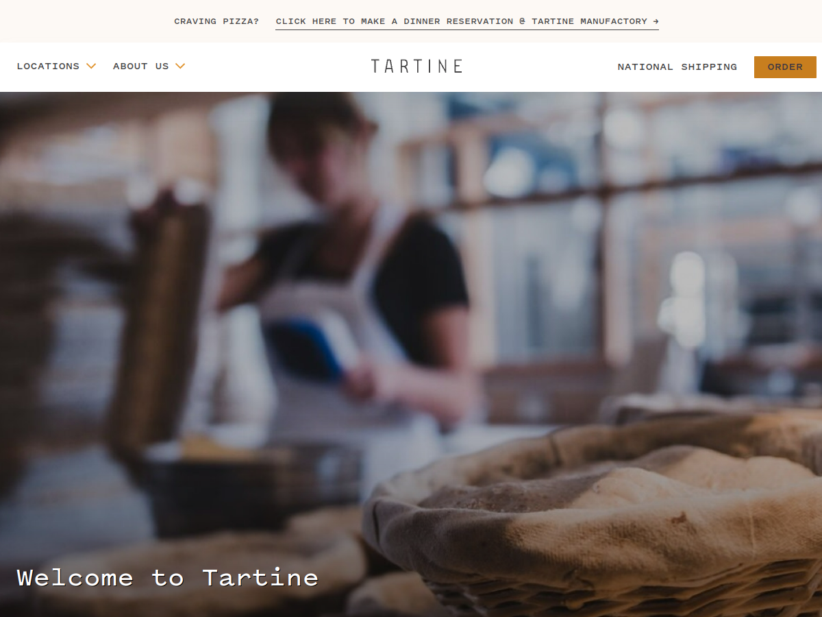 Tartine Bakery website