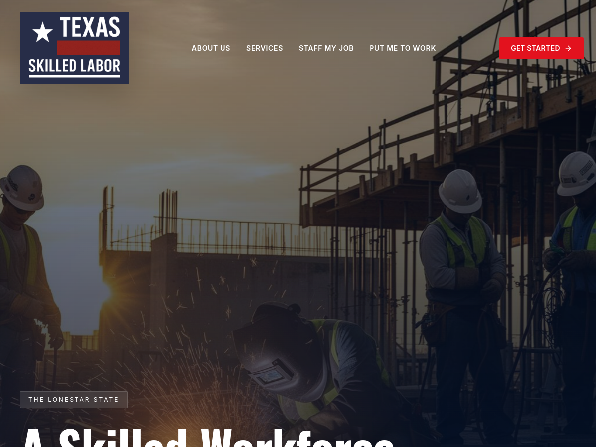 Texas Skilled Labor website screenshot