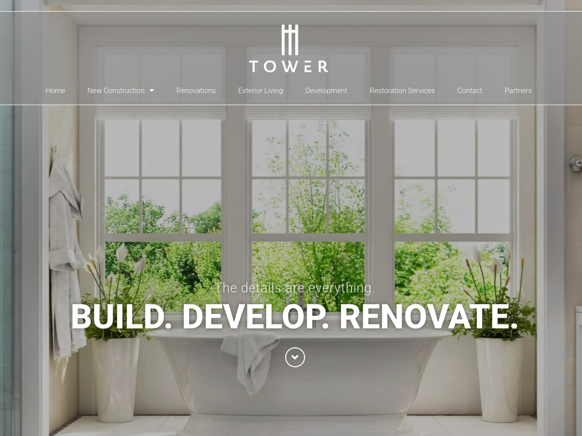 Tower Built website screenshot