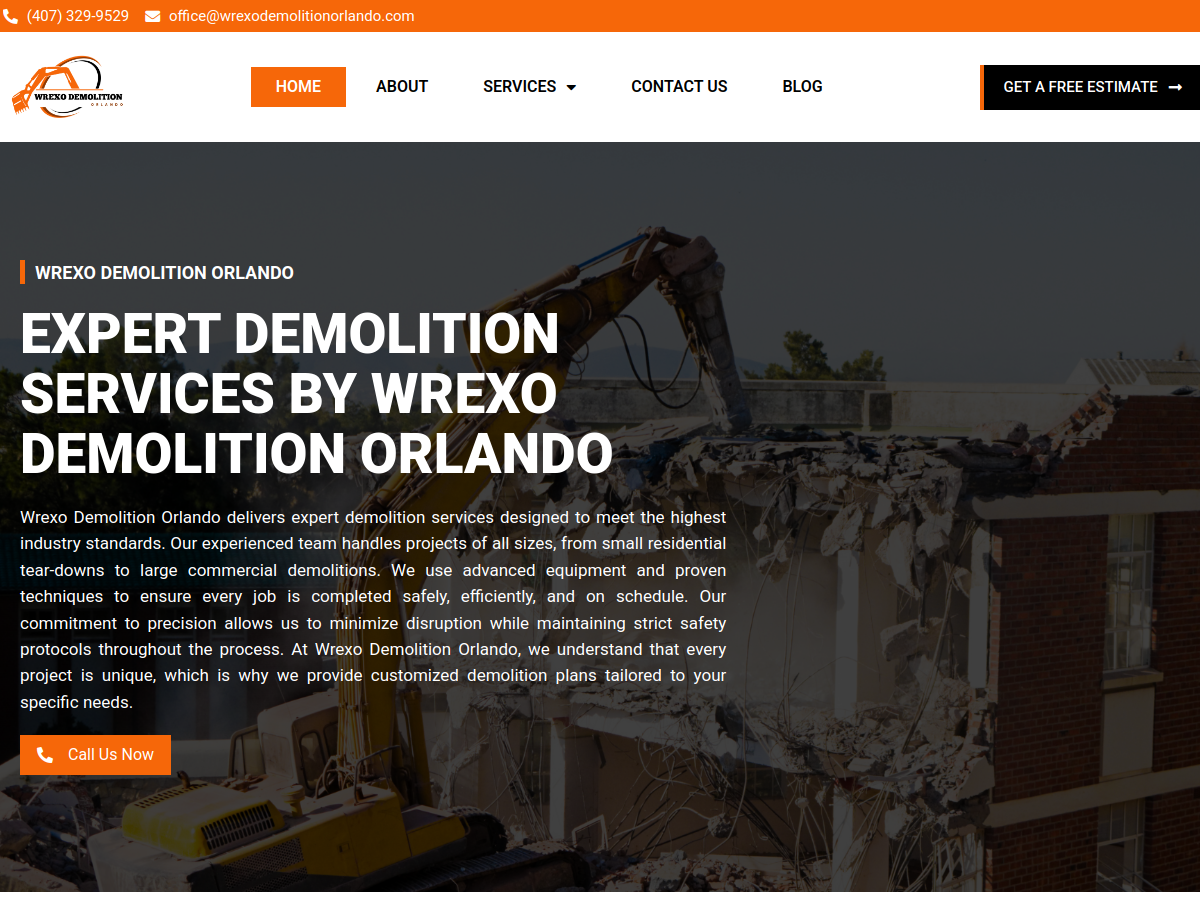 Wrexo Demolition website