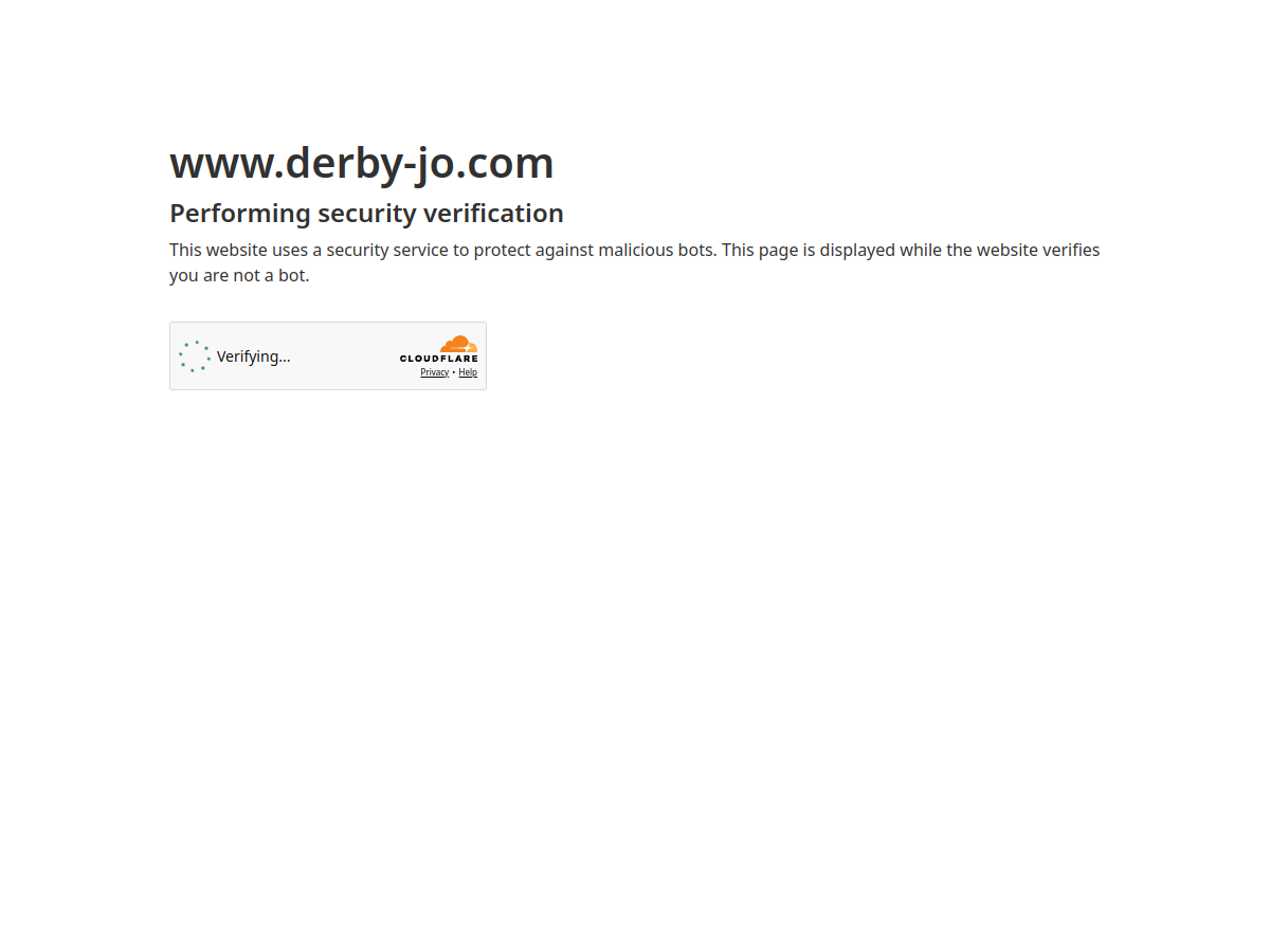 Screenshot of the Derby Jordan website homepage