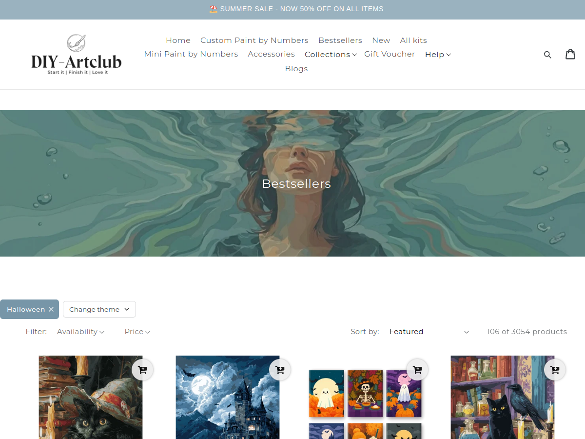 Screenshot of www.diy-artclub.com