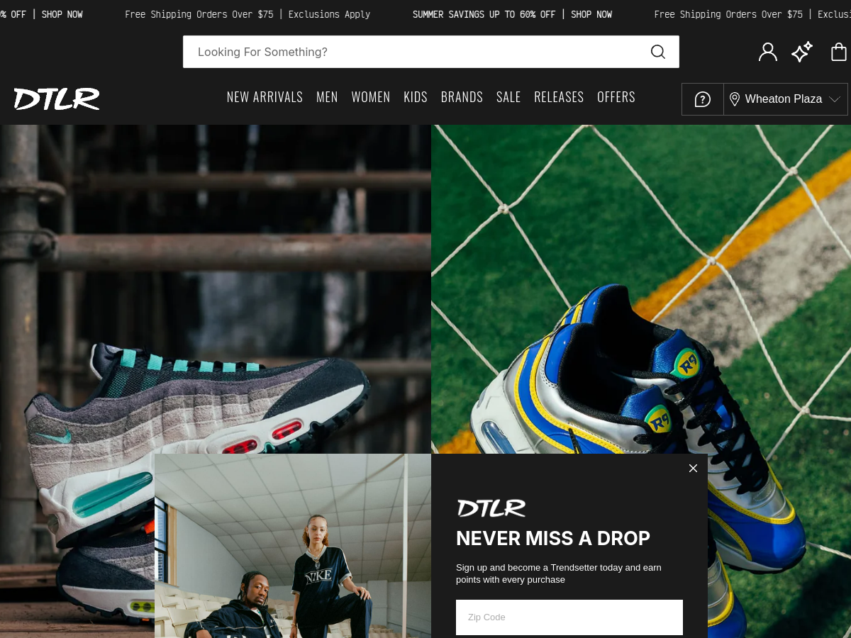 DTLR Shopify store preview