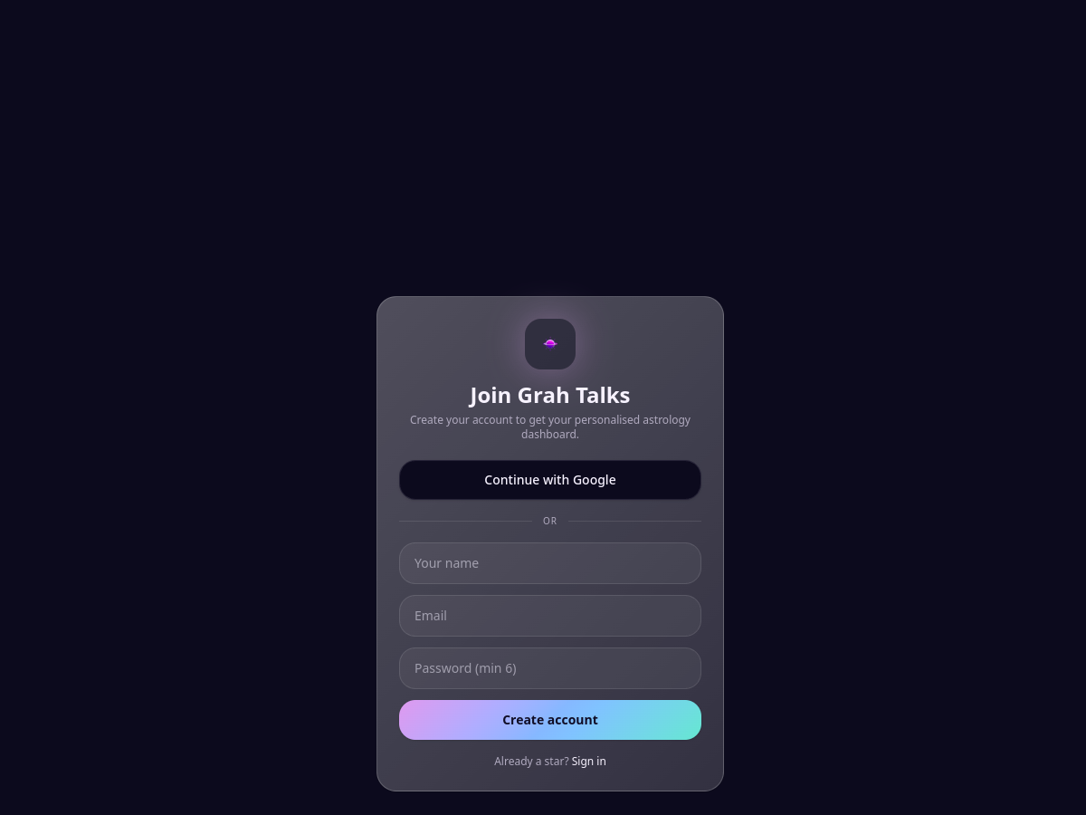 Grah Talks website preview