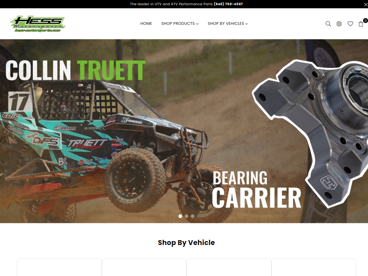 Hess Motorsports website preview