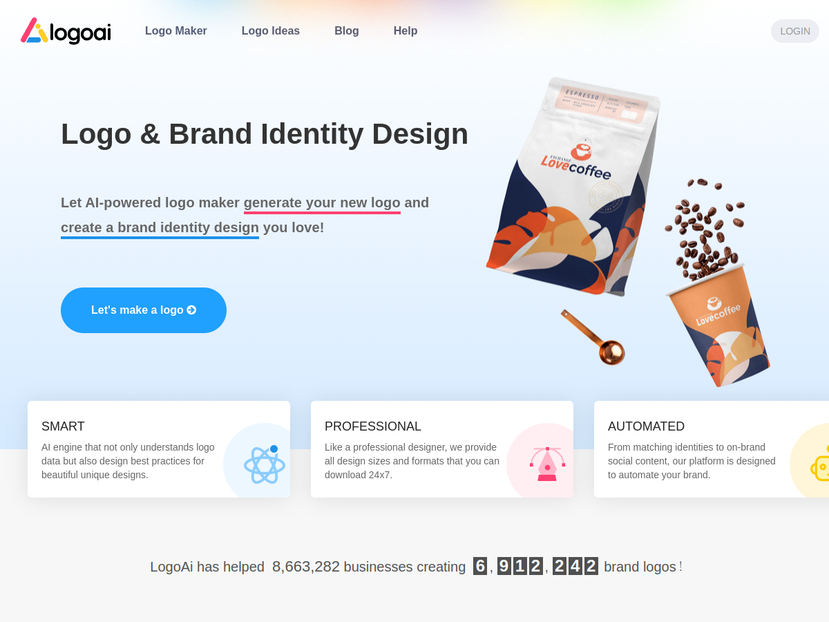 LogoAI example page screenshot