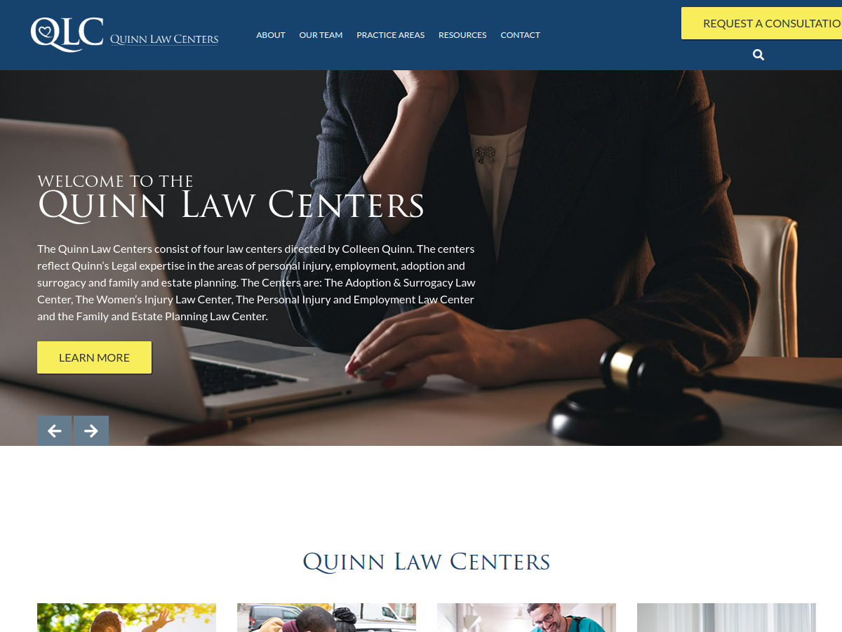 Screenshot of The Quinn Law Center