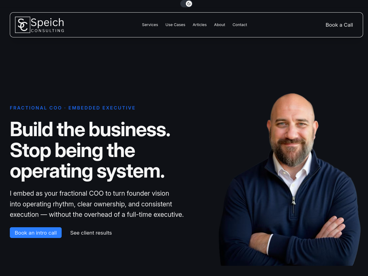 Speich Consulting website preview